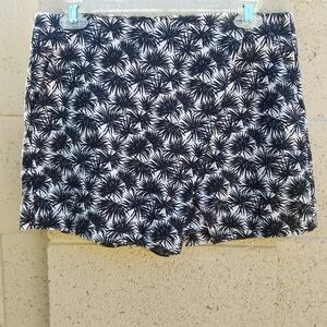 Michael Kors | Palm Tree Tropical Skort Black White Size 8